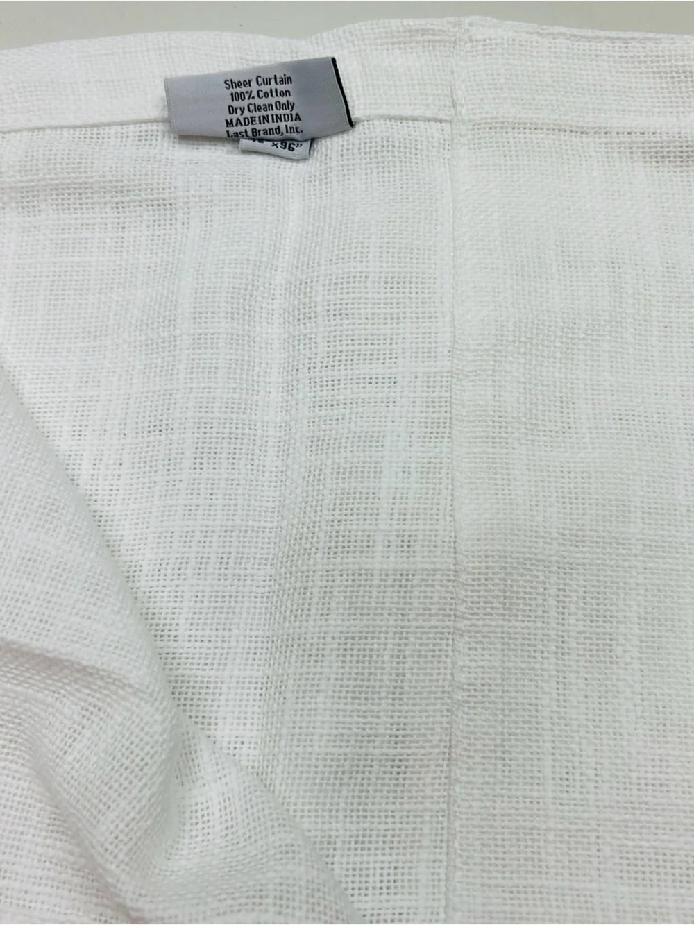 QUINCE Set Of 2 48x96 Cotton Sheer Curtains White 9722